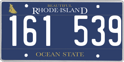 RI license plate 161539