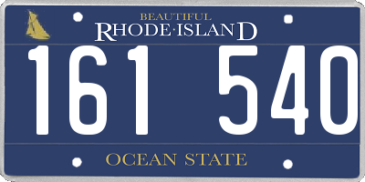 RI license plate 161540