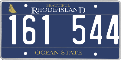 RI license plate 161544
