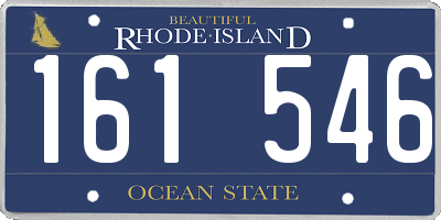 RI license plate 161546
