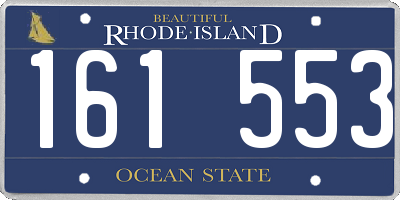 RI license plate 161553