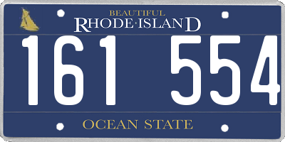 RI license plate 161554