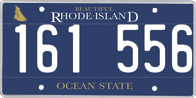 RI license plate 161556