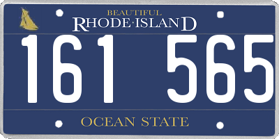 RI license plate 161565