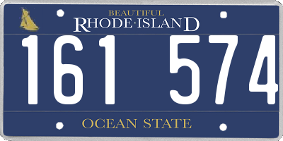 RI license plate 161574