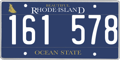 RI license plate 161578