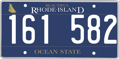 RI license plate 161582