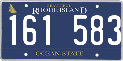 RI license plate 161583