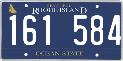 RI license plate 161584