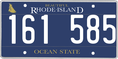 RI license plate 161585