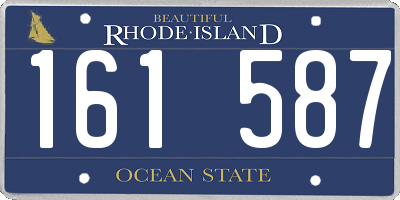 RI license plate 161587