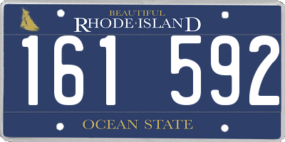 RI license plate 161592
