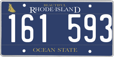 RI license plate 161593