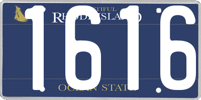 RI license plate 1616