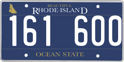 RI license plate 161600