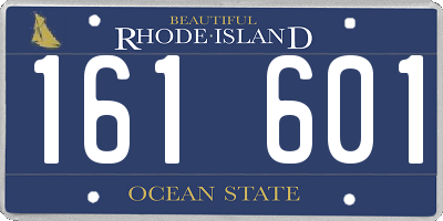 RI license plate 161601