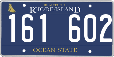RI license plate 161602