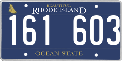RI license plate 161603