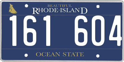 RI license plate 161604