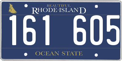 RI license plate 161605