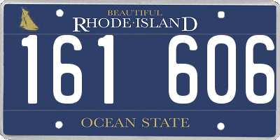 RI license plate 161606