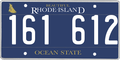 RI license plate 161612