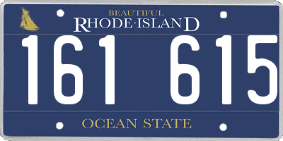 RI license plate 161615