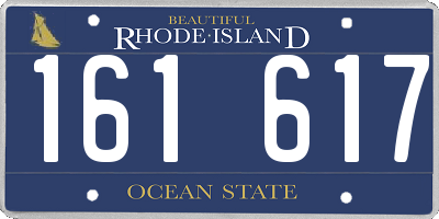 RI license plate 161617