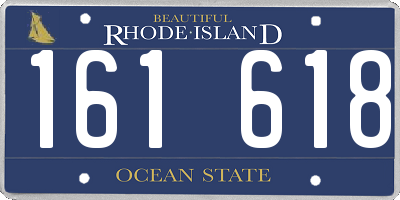 RI license plate 161618