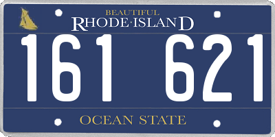 RI license plate 161621