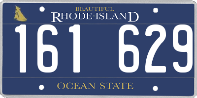 RI license plate 161629