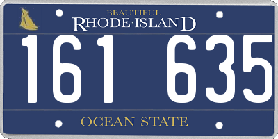 RI license plate 161635
