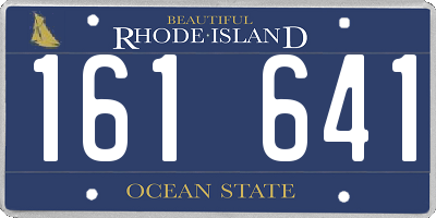 RI license plate 161641