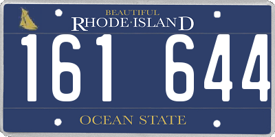 RI license plate 161644
