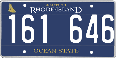 RI license plate 161646