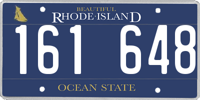 RI license plate 161648