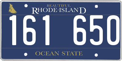 RI license plate 161650