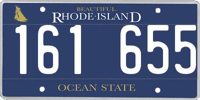RI license plate 161655