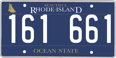 RI license plate 161661