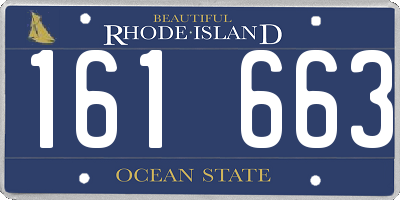 RI license plate 161663