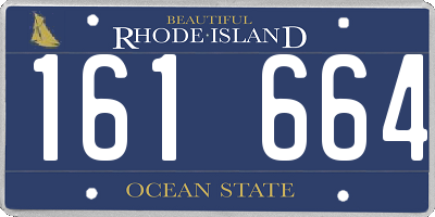 RI license plate 161664