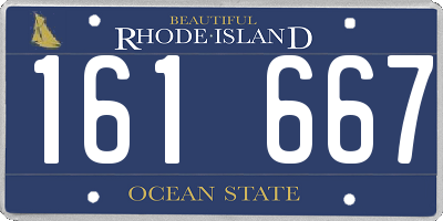 RI license plate 161667