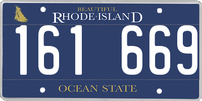 RI license plate 161669