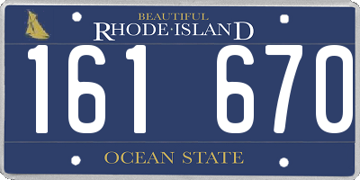 RI license plate 161670