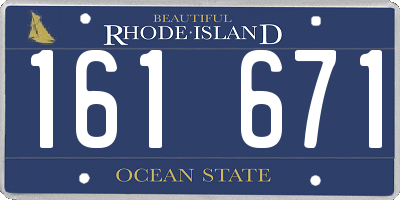 RI license plate 161671