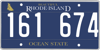 RI license plate 161674