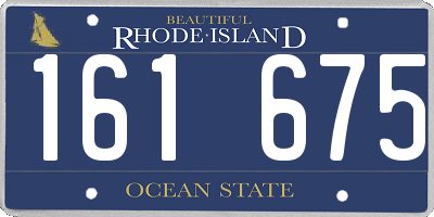 RI license plate 161675