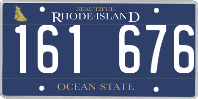 RI license plate 161676