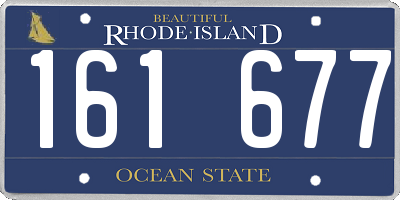 RI license plate 161677