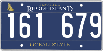 RI license plate 161679